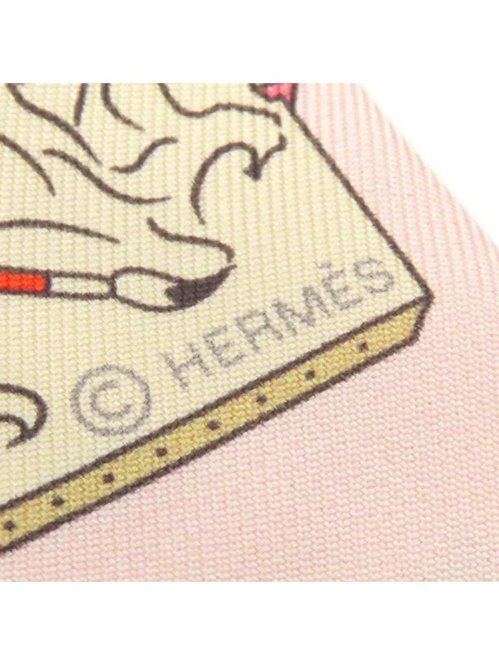 Hermes Scarf Twilly Silk Rose Narkle Vert Amande Multicolor Academia